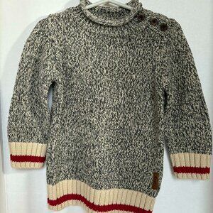 Roots Cabin Knit Sweater – Gray Marled Pullover – Toddler 18-24 Months
